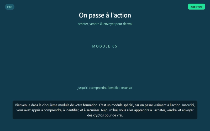 Acheter, Vendre et Envoyer des Cryptos